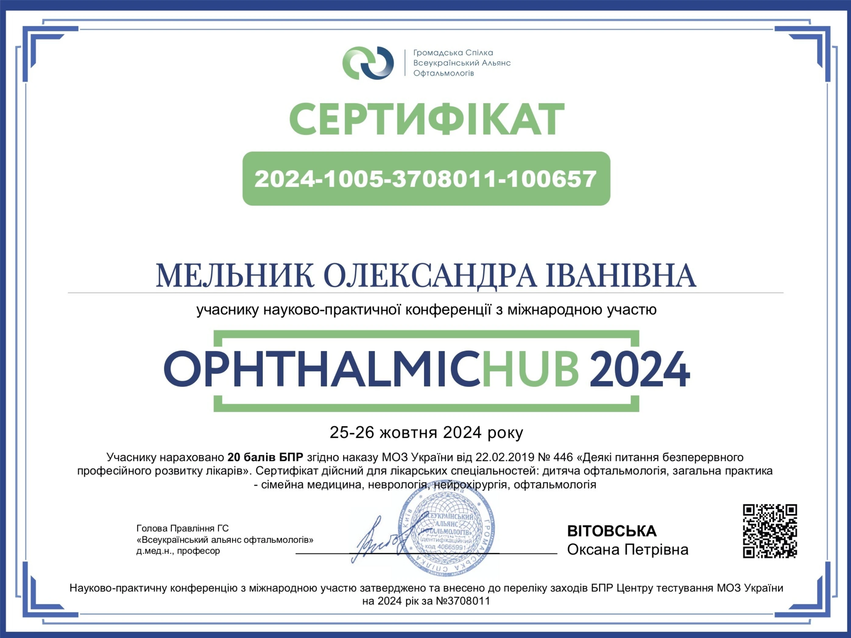 Мельник Александра Ивановна