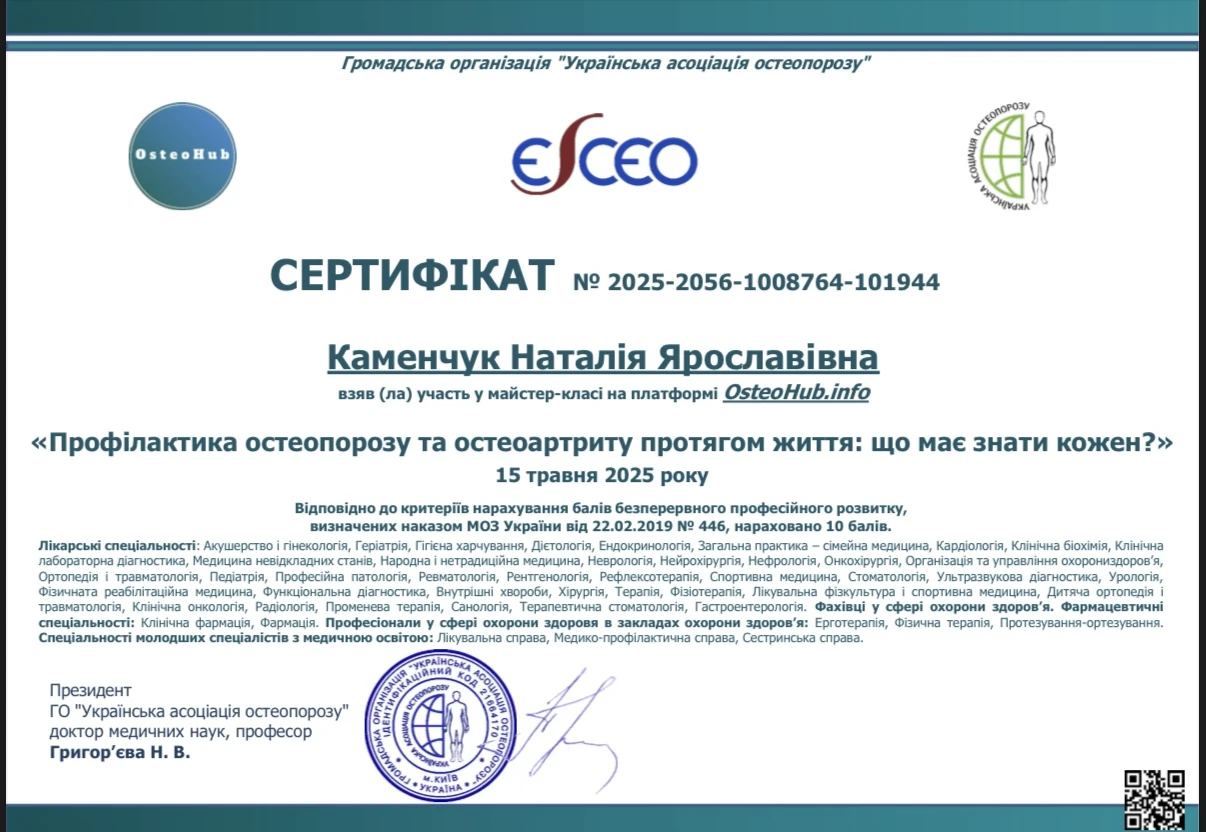 Каменчук Наталія Ярославівна