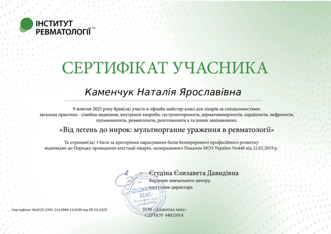 Каменчук Наталія Ярославівна