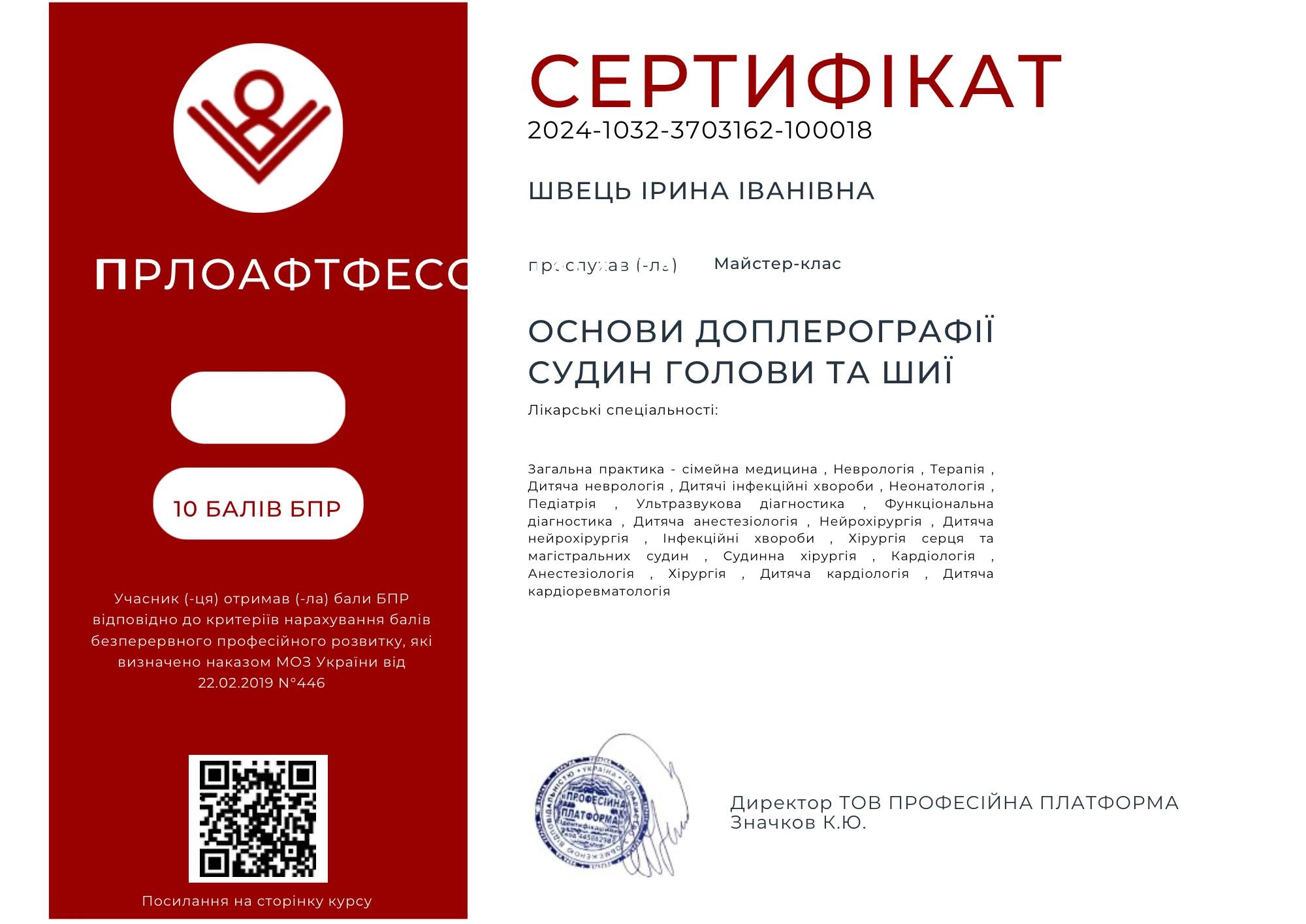Швец Ирина Ивановна